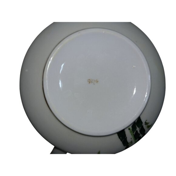 Vintage Japanese Kutani Bamboo Teapot Hand-Painted Bone China - Picture 4 of 13